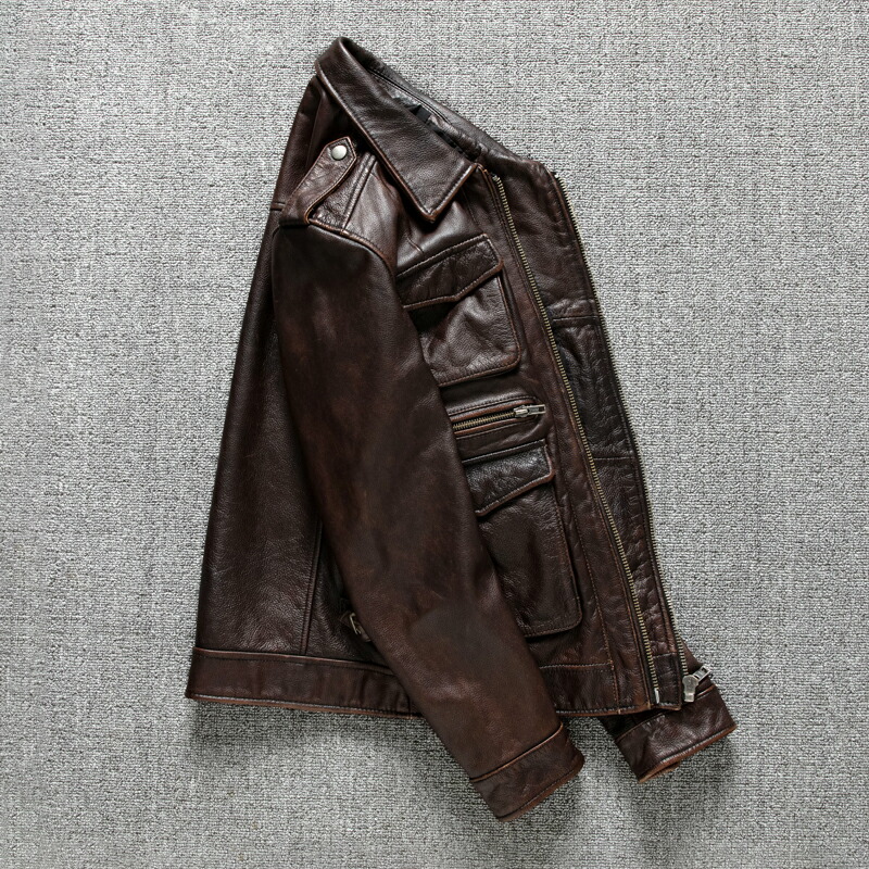 楽天市場】M65 レザージャケット メンズ ジャケット 秋冬 ユーズド加工
