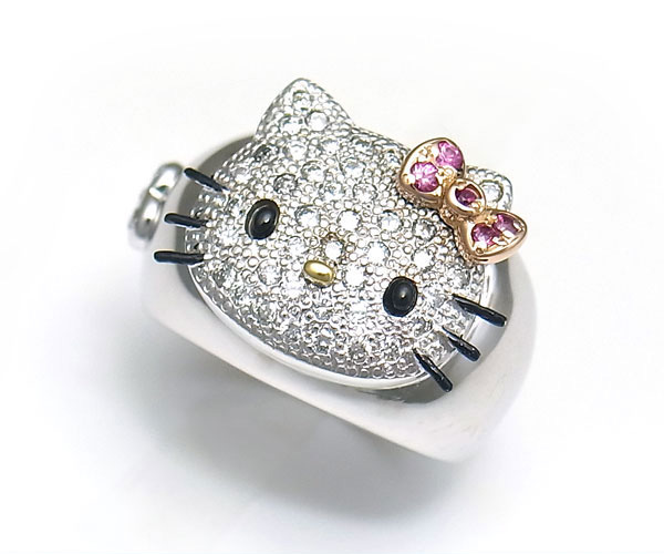 楽天市場】【緑屋質屋】サンリオ ハローキティ ダイヤモンドリング
