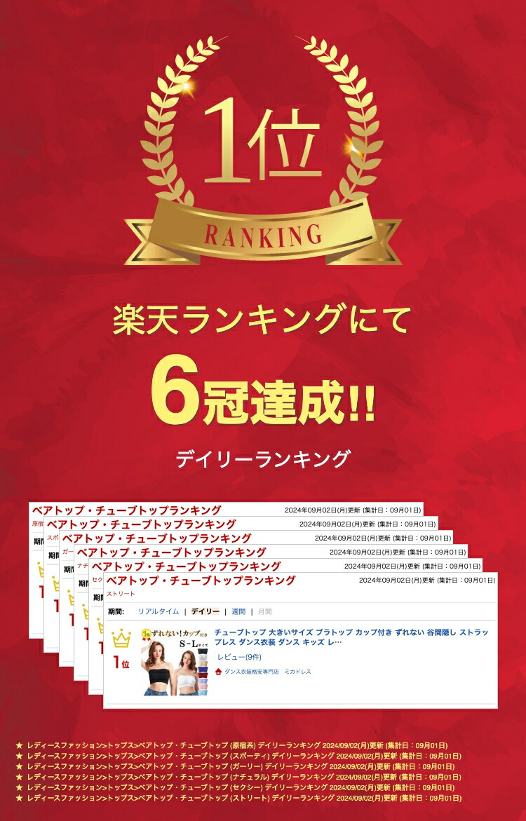 楽天市場】チューブトップ 大きいサイズ ブラトップ カップ付き ずれ