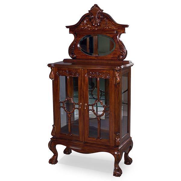 楽天市場】完売 キャビネット マホガニー材 飾り棚 ミラー