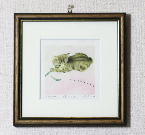 楽天市場】額絵 K.RISA かわいい猫の額絵 ねこ 4種類 あそぼーよ/待ち