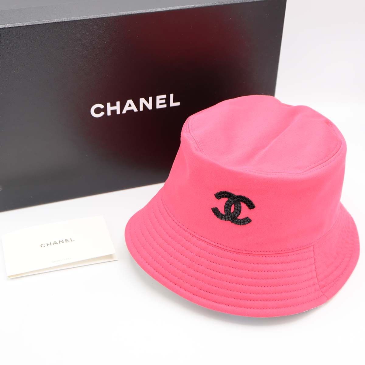 楽天市場】質屋 CHANEL シャネル リバーシブル バケットハット AA9699