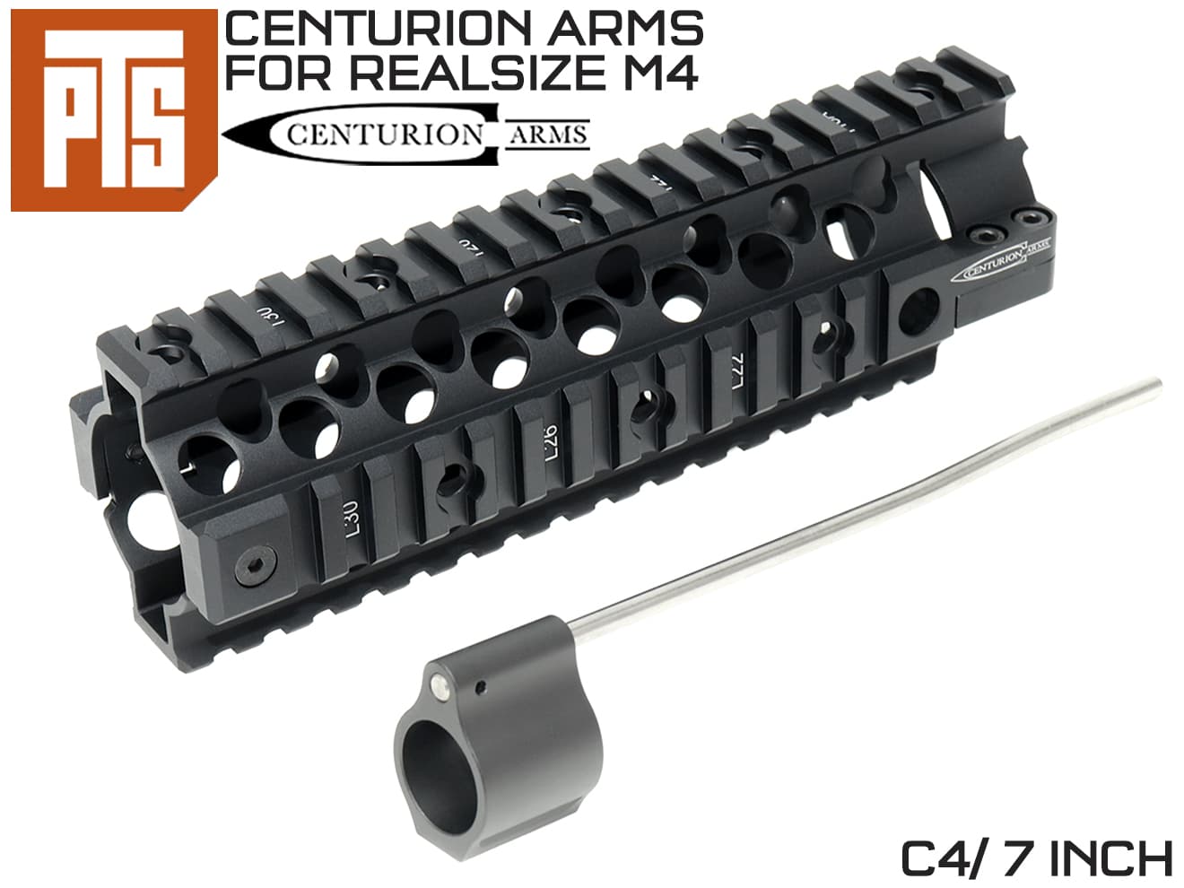 楽天市場】【正規品】PTS Centurion Arms C4レール 7インチ for M4