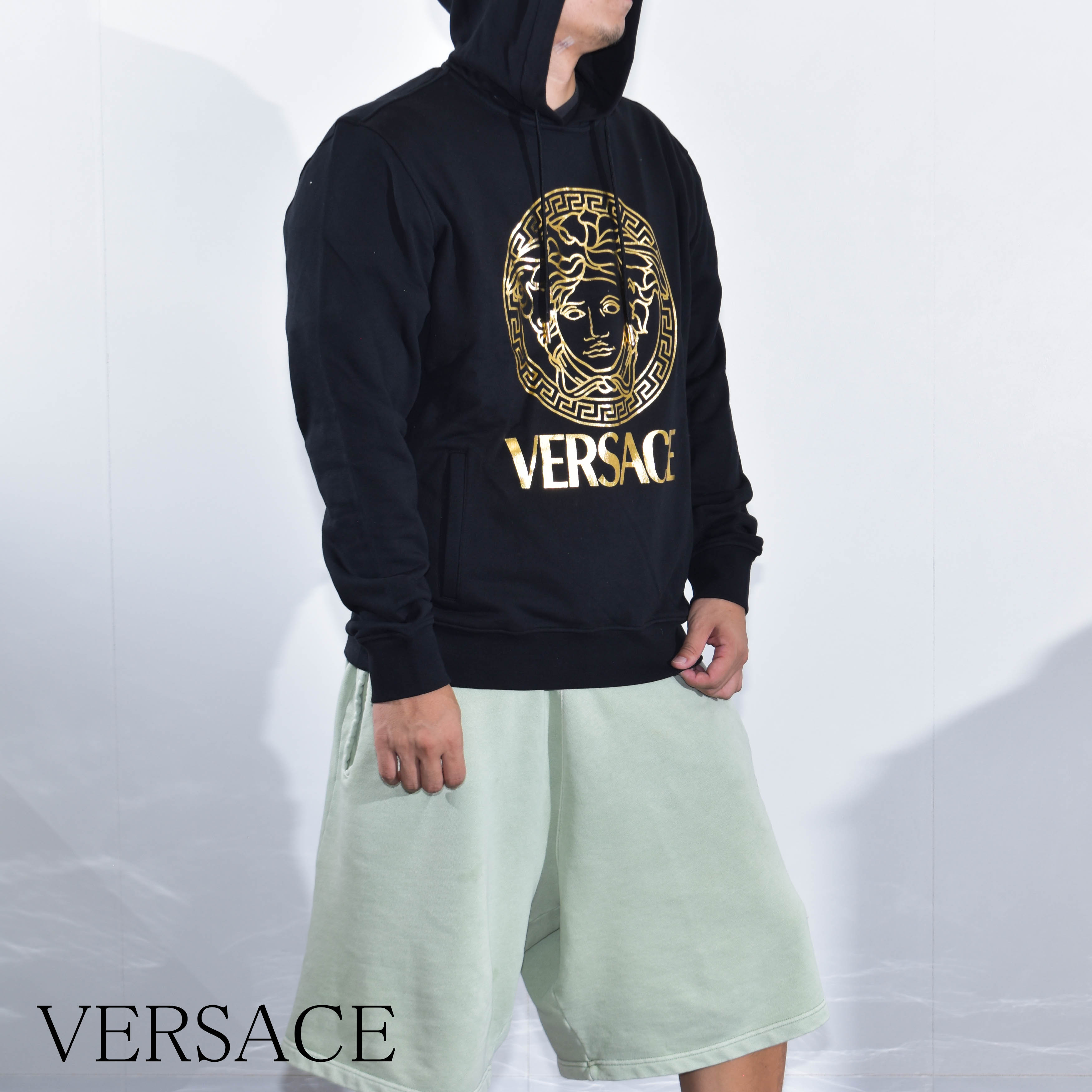 楽天市場】ヴェルサーチ パーカー 1011853 メデューサ ロゴ メンズ