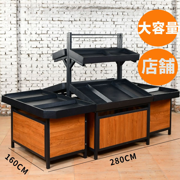 楽天市場】木製陳列棚 L 直売所 イベント用 展示会 青果 野菜 フルーツ