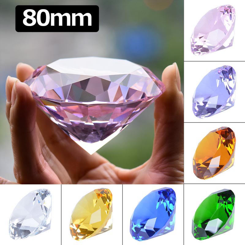 楽天市場】80mm クリスタルダイヤモンドカットガラスディスプレイ