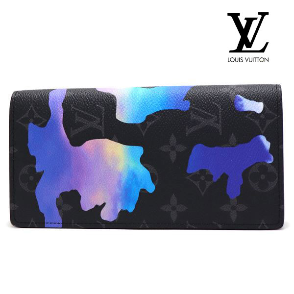 楽天市場】ギフトラッピング無料 ルイヴィトン 二つ折り長財布 メンズ