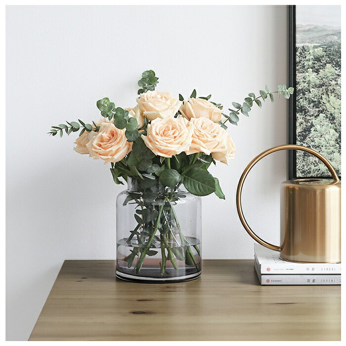 楽天市場】ガラス 花瓶 大型 楽天 フラワーベース 広口 花びん 広口