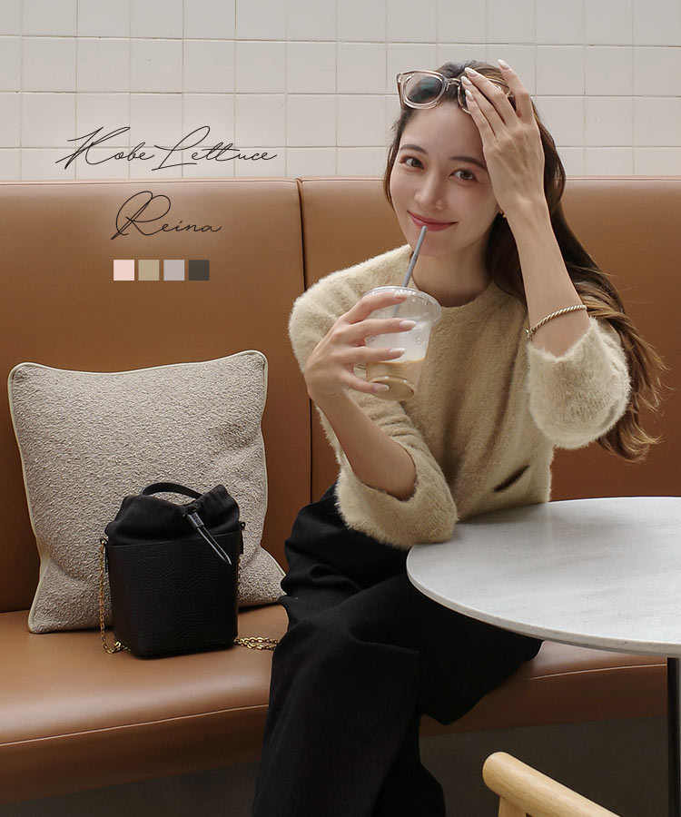 楽天市場】[ Reinaさんコラボ ] ラメフェザー ニット レディース