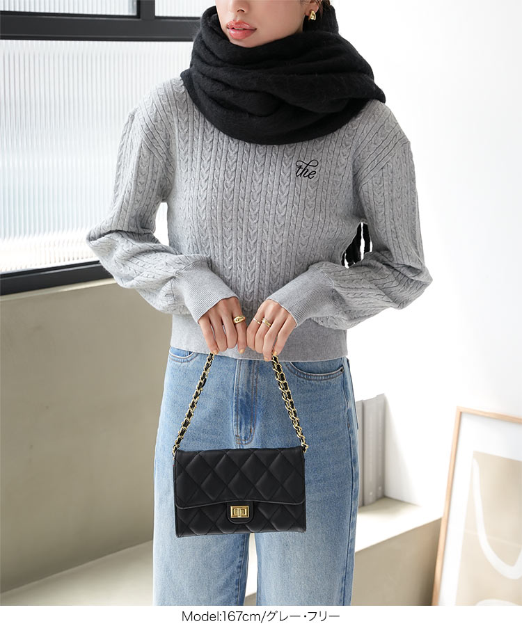 楽天市場】胸元刺繍 ケーブルニット トップス レディース ニット