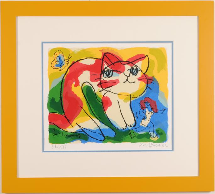 楽天市場】マイケル・ルー スプリング・モーニング 猫 絵画 ポップ