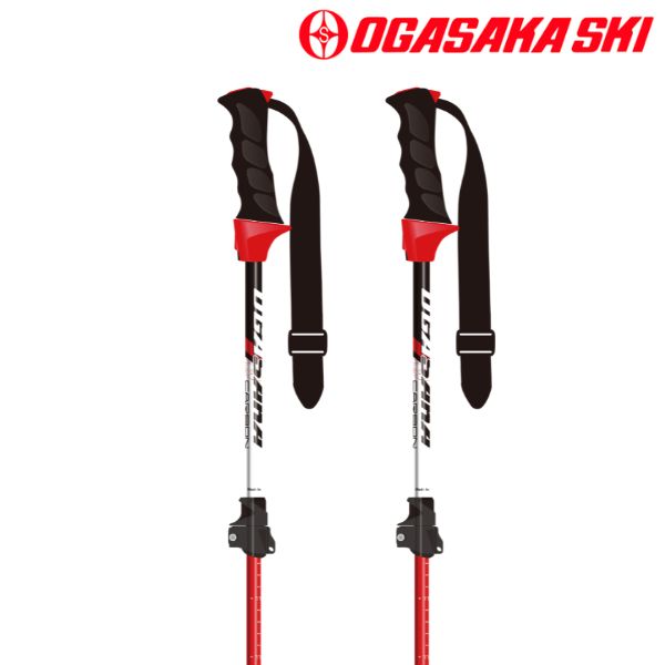 楽天市場】オガサカ サイズ調整式 ストック スキーポール レッド 95