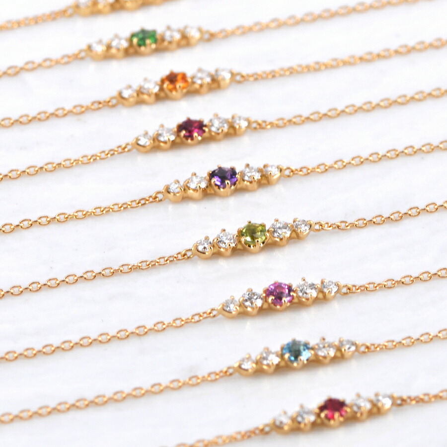 楽天市場】【即納可】 アメシスト ダイヤモンド ブレスレット 0.1