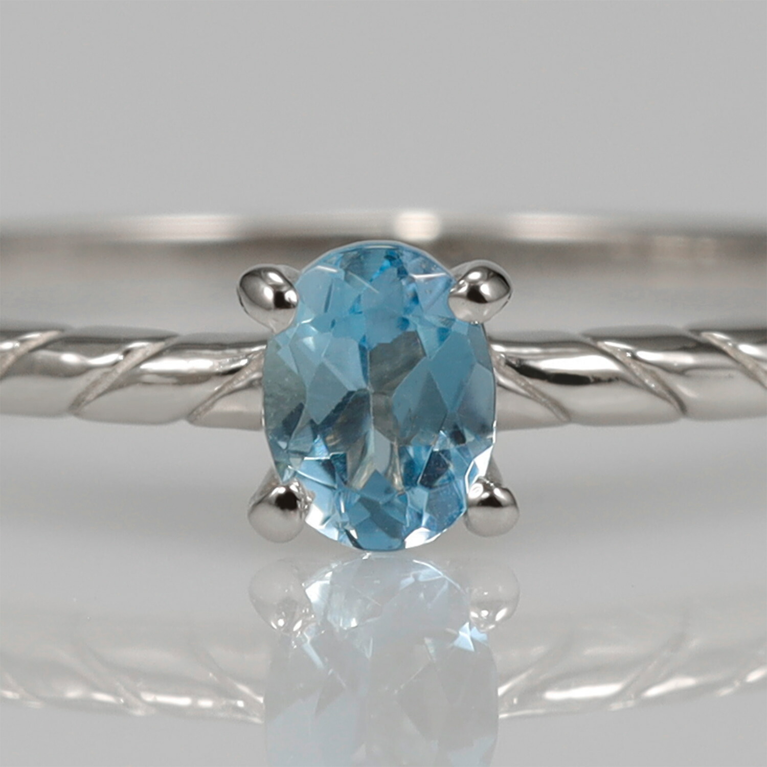 楽天市場】アクアマリン リング 0.1カラット 18金 イエローゴールド