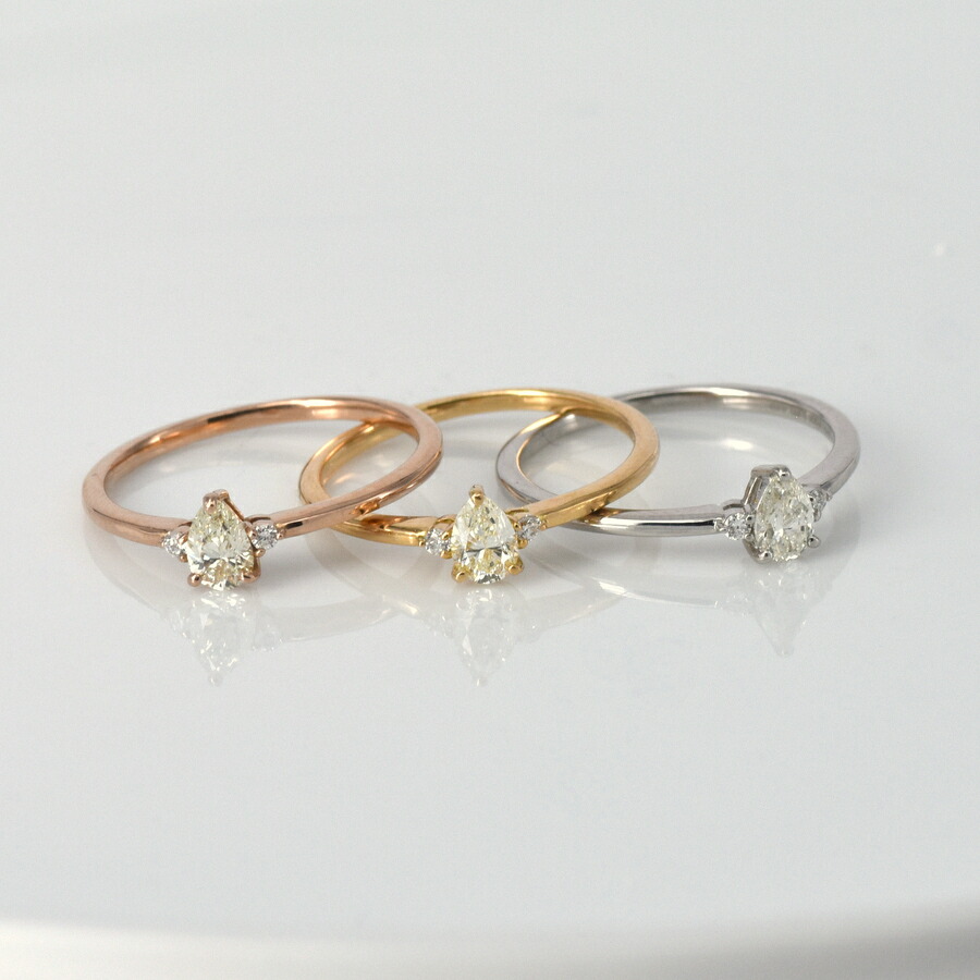 楽天市場】ダイヤモンド リング 0.2 カラット 18金 プラチナ950 k18