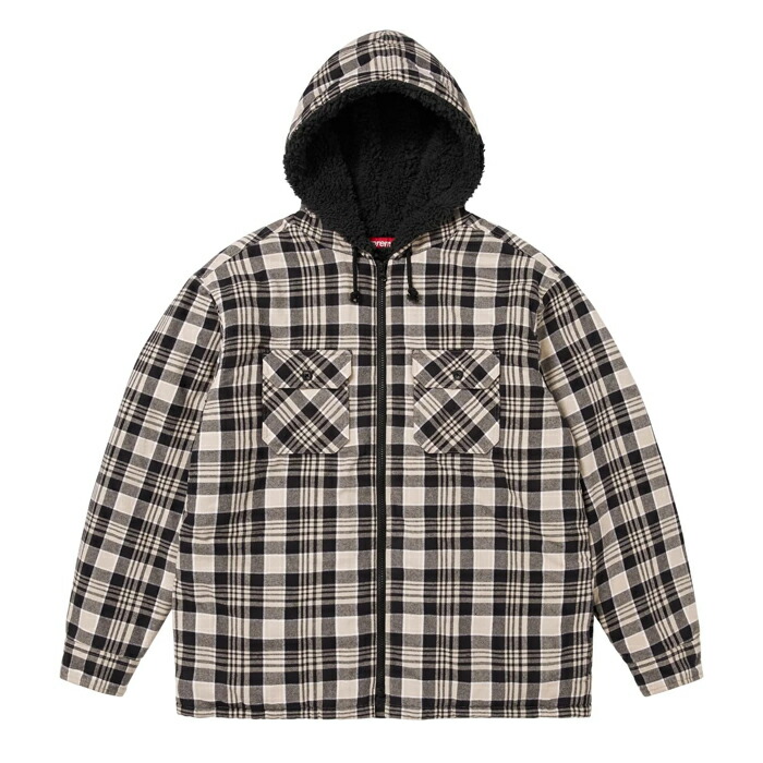 楽天市場】【最短即日発送】 SUPREME LINED ZIP UP HOODED FLANNEL