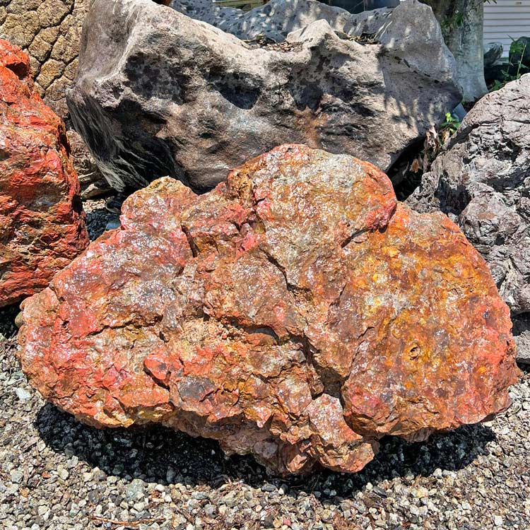 楽天市場】津軽錦石 陸奥 青森 赤石 自然石 庭石 錦石 景石 青森県産