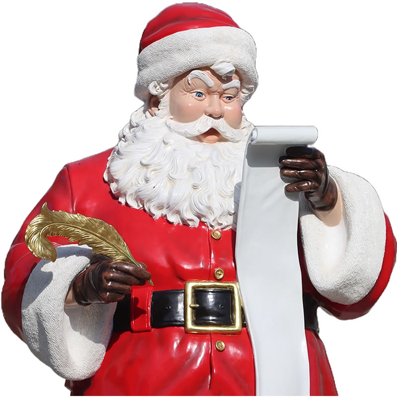 楽天市場】リストを見るサンタクロース H285cm 大きい オブジェ 置物