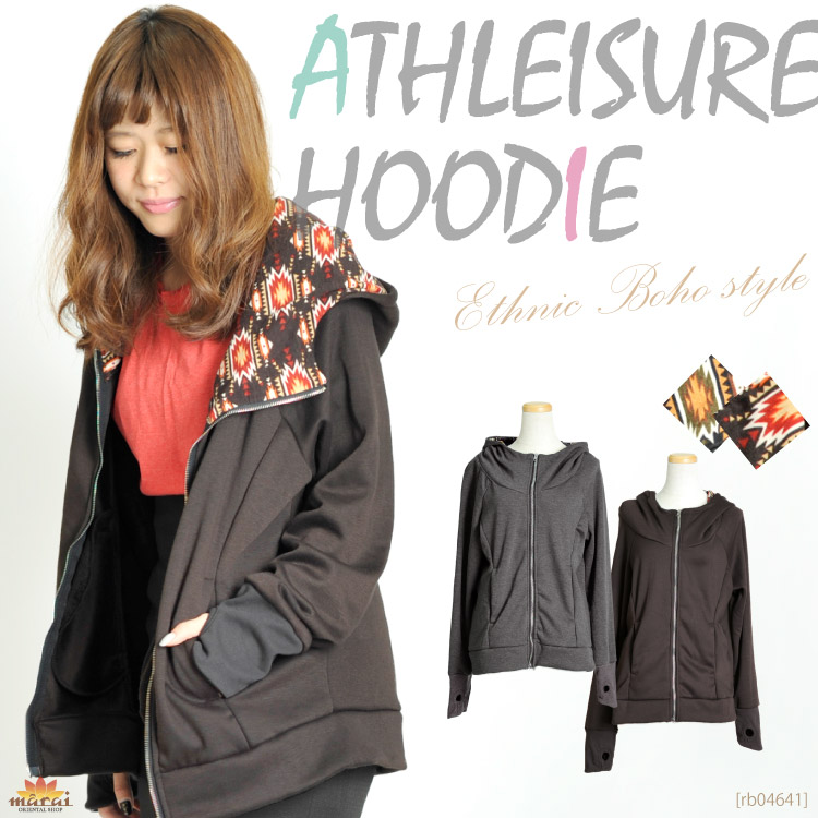 楽天市場】こだわりシルエット。ダブルジップネイティブ柄パーカー