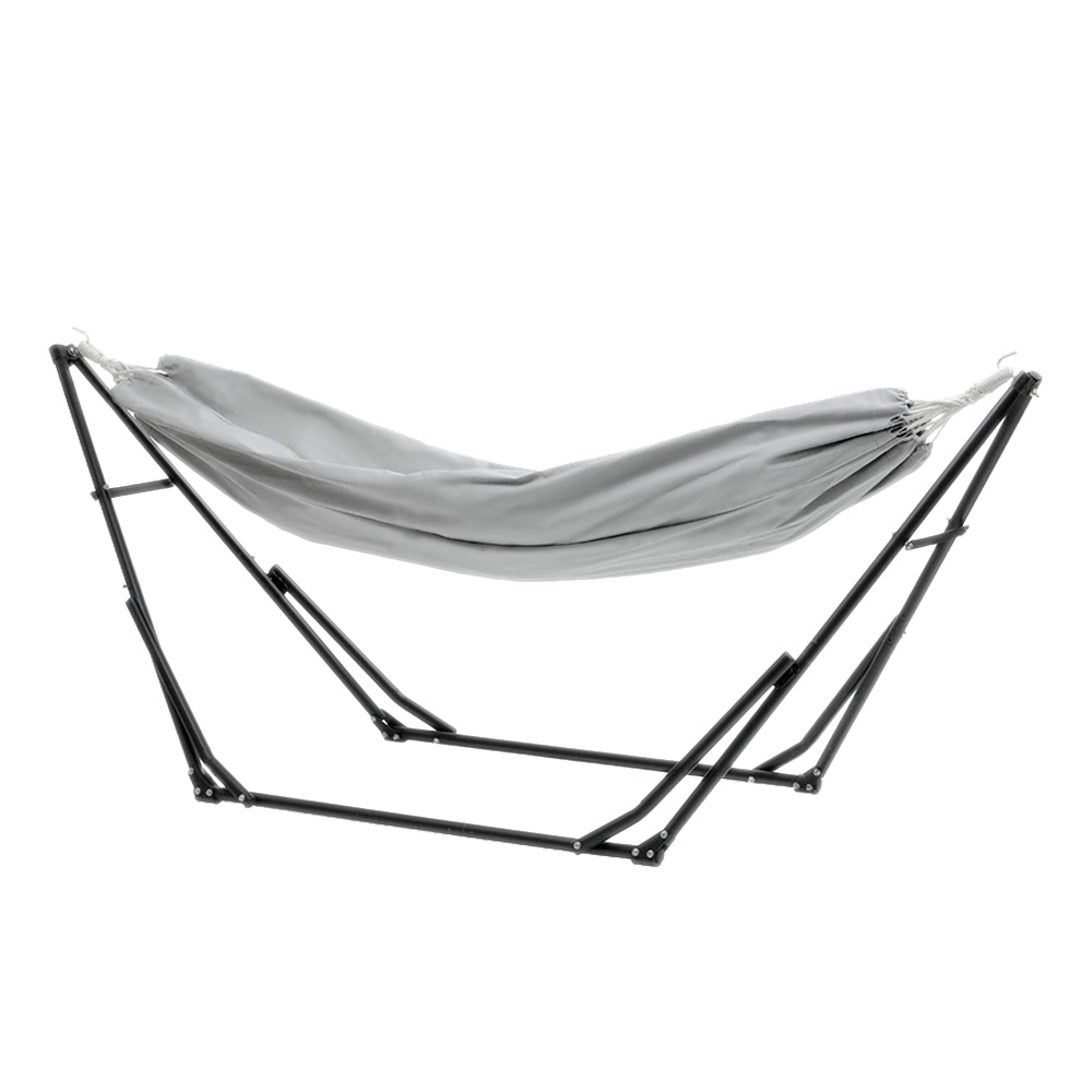 楽天市場】2WAY自立式ポータブルハンモック(ライトグレー)＆チェアー