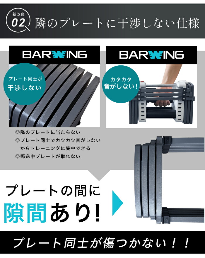 楽天市場】可変式ダンベル 2個セット 23kg 42kg 重量調節
