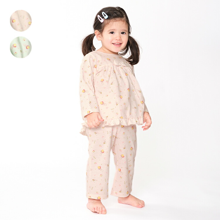 楽天市場】子供服 Kids Foret (キッズフォーレ) うさぎ柄長袖パジャマ