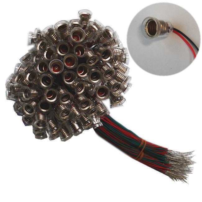 楽天市場】理科実験用具 リード線付き豆球透明ソケット 100本セット お