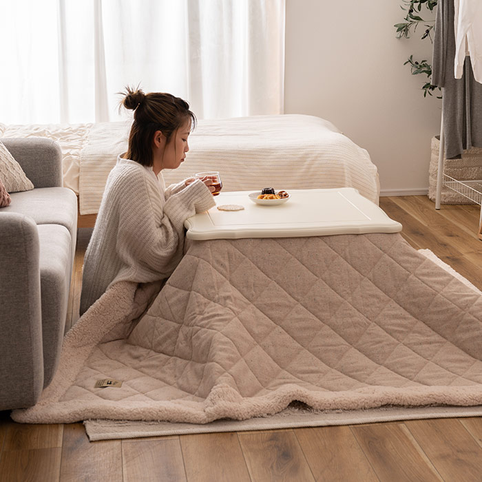 楽天市場】[レビュー特典]猫脚 こたつテーブル 正方形 70×70cm 木製