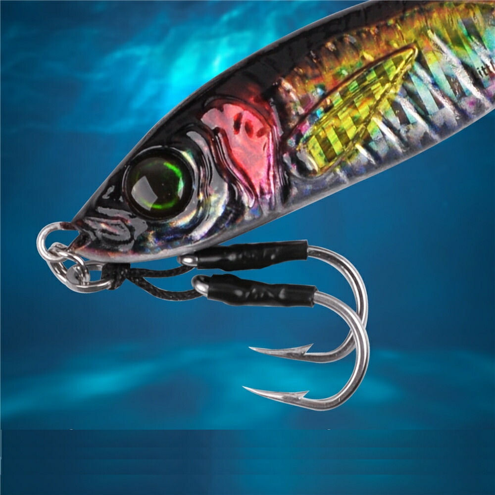 楽天市場】爆釣リアル鯵 メタルジグ フック付 ジギング 80g 120g 150g