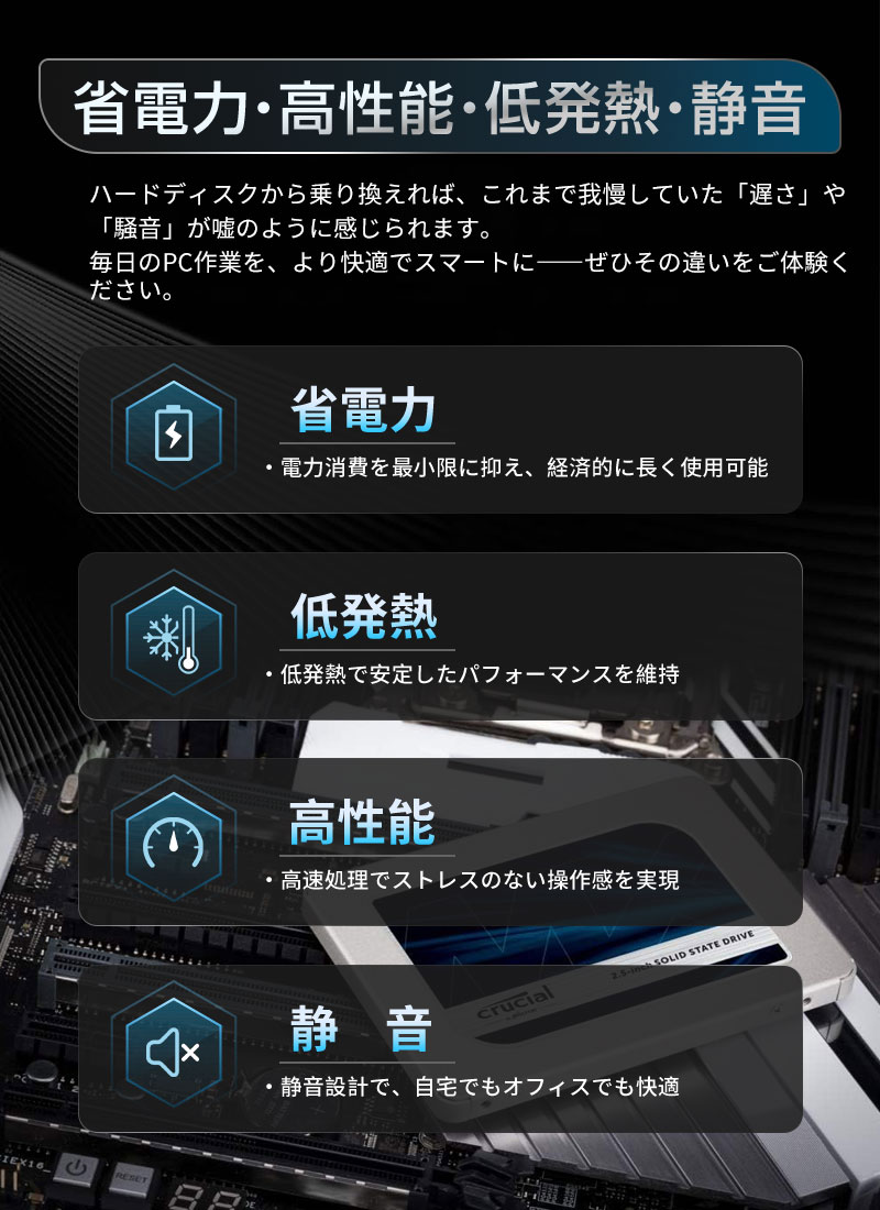 楽天市場】Crucial クルーシャル SSD 1TB(1000GB) SATA3 6Gb/s 内蔵型