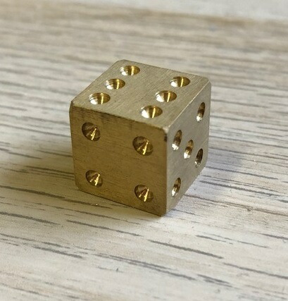 楽天市場】真鍮製サイコロ 1ヶ サイコロ 卓上 ダイス 日本製 ビレット