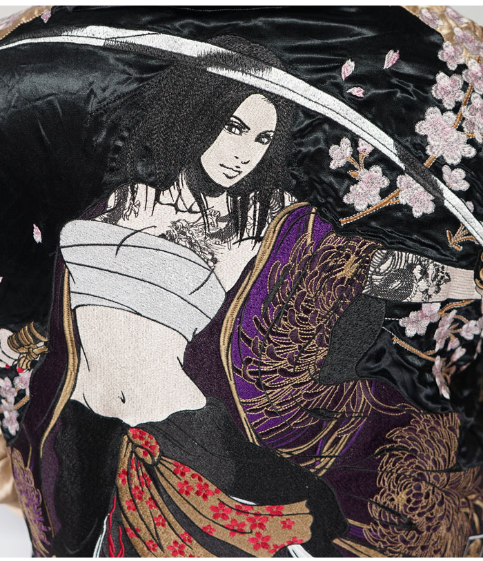 楽天市場】抜刀娘 ﾊﾞｯﾄｳﾑｽﾒ 絡繰魂 和柄 スカジャン メンズ