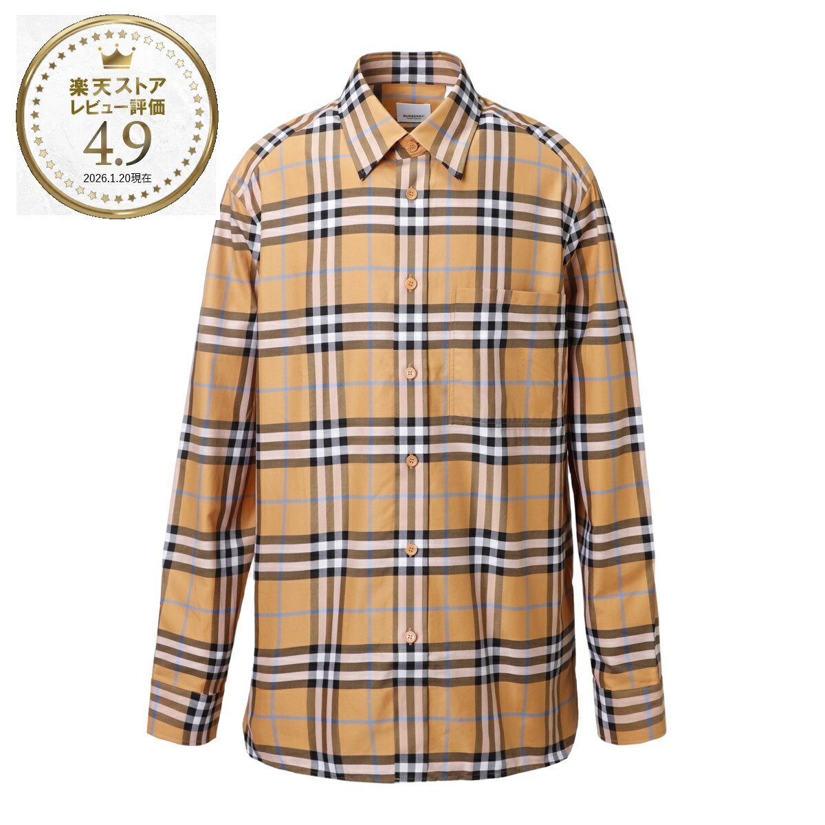 楽天市場】【4万円均一】バーバリー BURBERRY 長袖レギュラーカラー