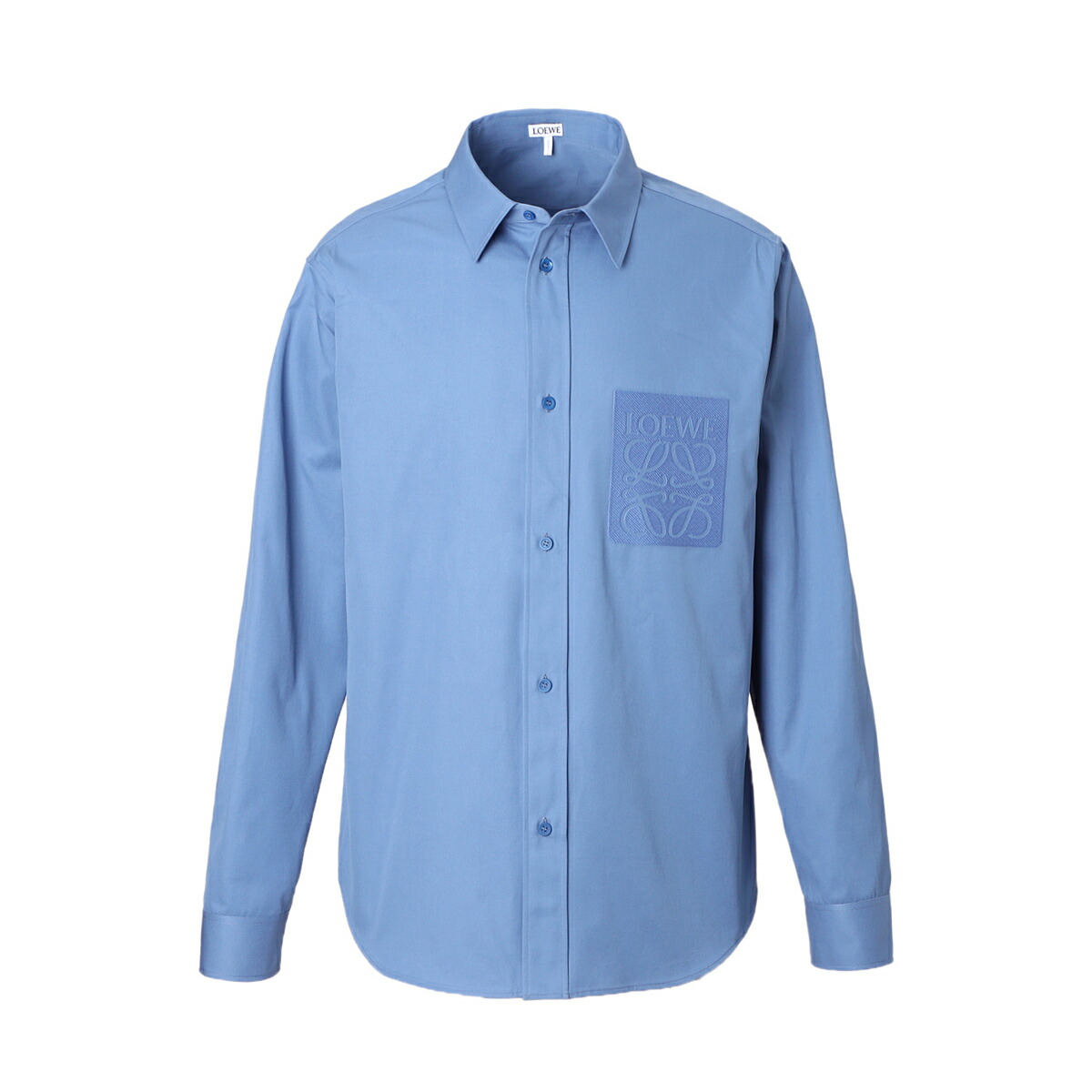 楽天市場】ロエベ LOEWE 長袖レギュラーカラーシャツ ブルー メンズ