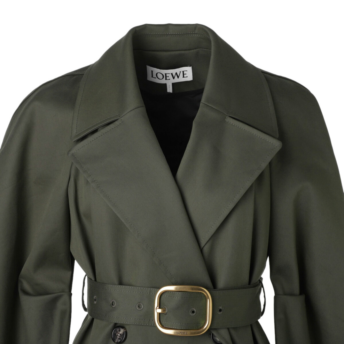 楽天市場】ロエベ LOEWE トレンチコート グリーン レディース