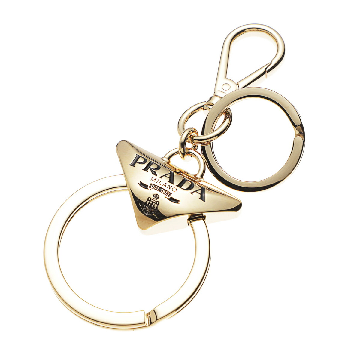 楽天市場】プラダ PRADA キーリング バッグチャームゴールド ゴールド
