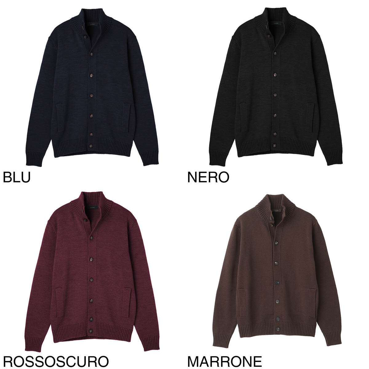 楽天市場】ザノーネ ZANONE カーディガン スタンドカラーニット メンズ