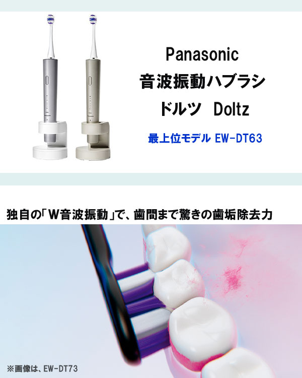楽天市場】パナソニック 音波振動ハブラシ ドルツ EW-DT63 【送料無料