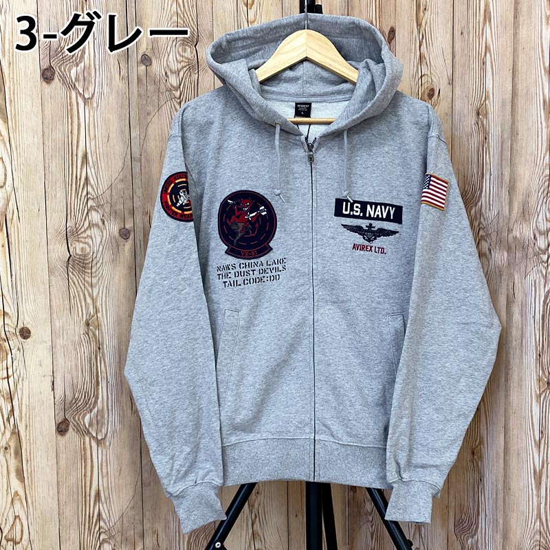 楽天市場】送料無料 AVIREX アヴィレックス LONG SLEEVE ZIP PARKA