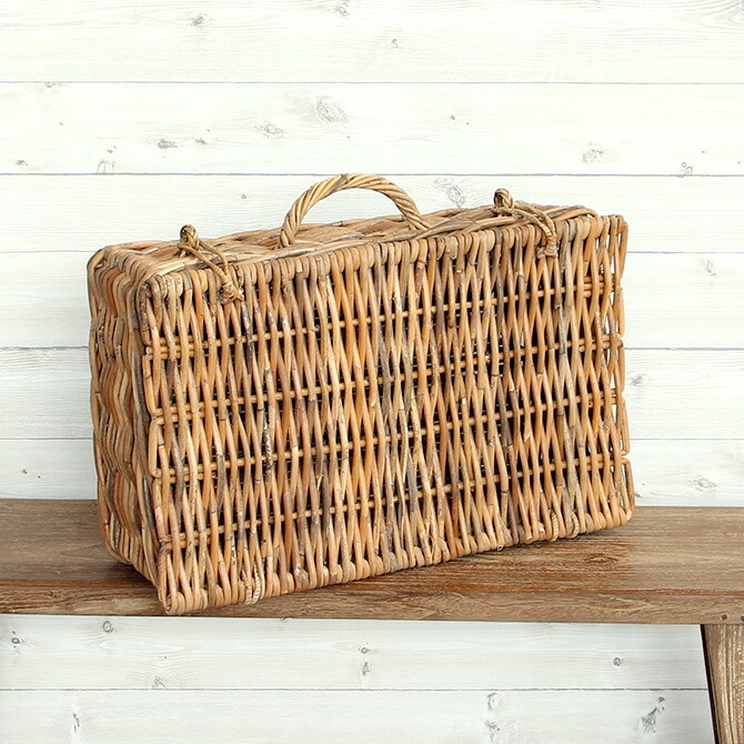 楽天市場】アラログバゲッジバスケット Lラタン トランク バスケット