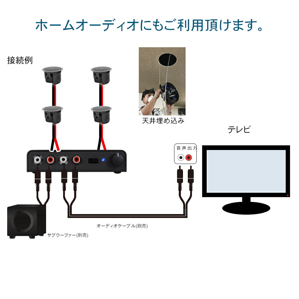 楽天市場】BOSE 天井埋め込みスピーカー 黒 4台セット 店舗BGM等に
