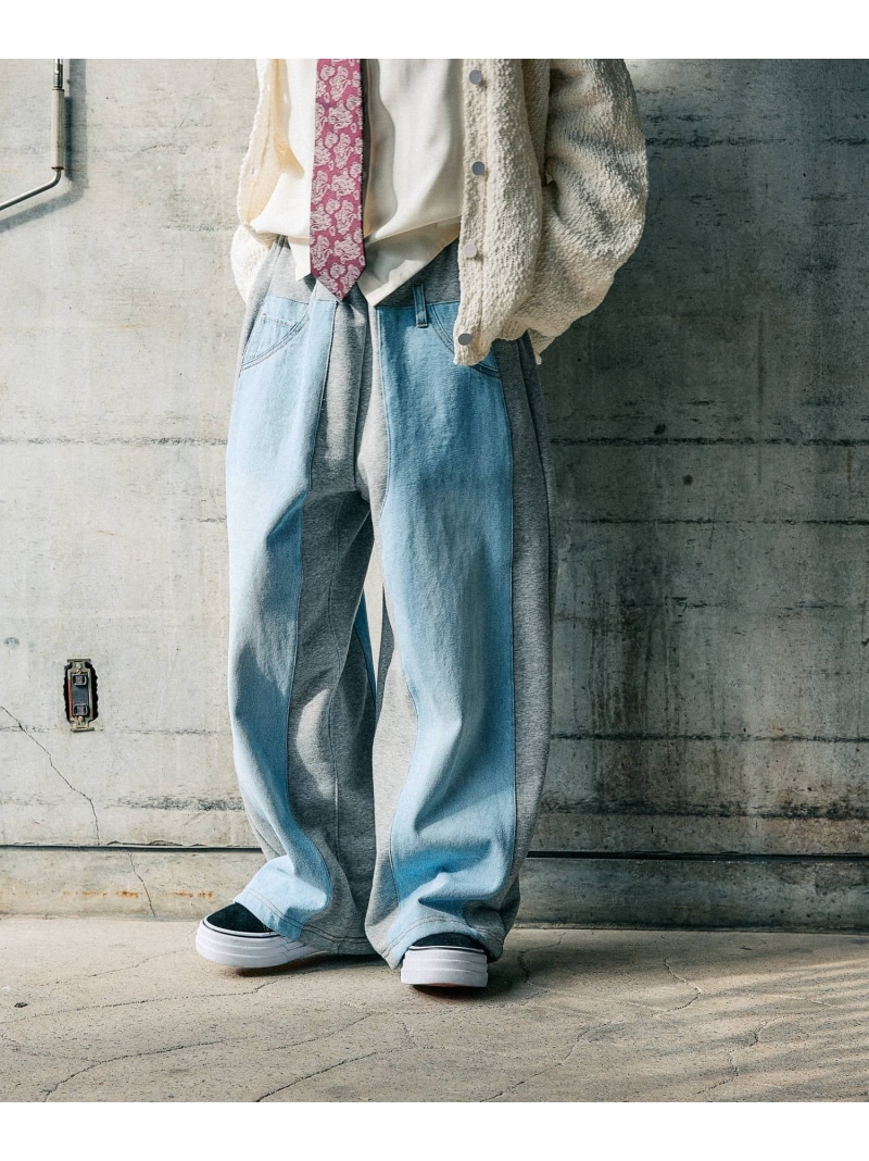 楽天市場】[MODE NORM CORE] デニムパッチワークパンツ niko and