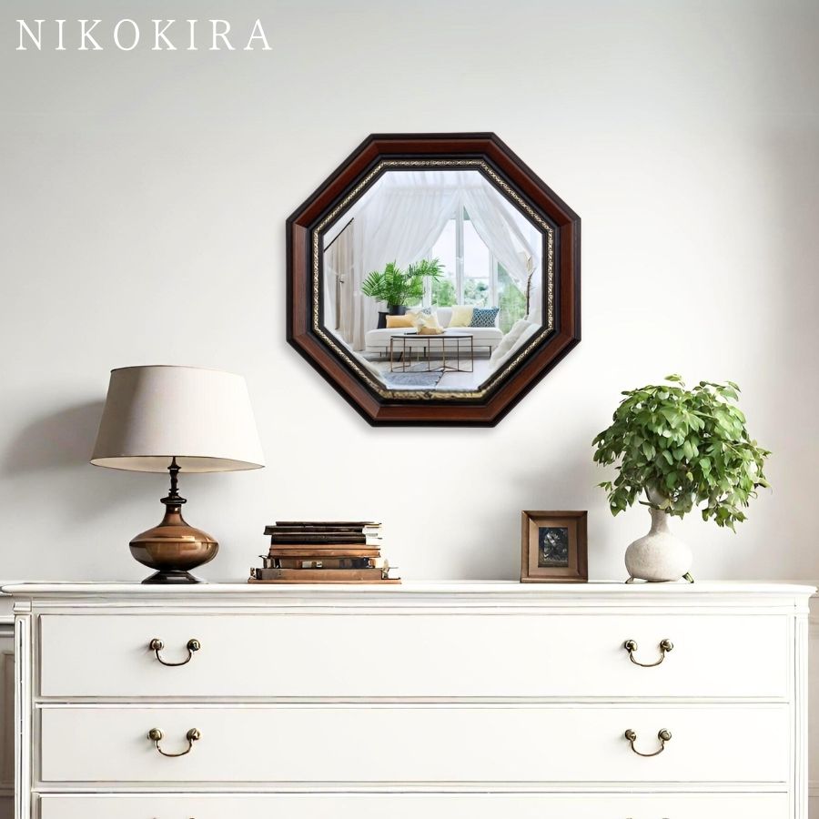 楽天市場】【100円OFFクーポンあり】 鏡 壁掛け イタリア製 八角ミラー