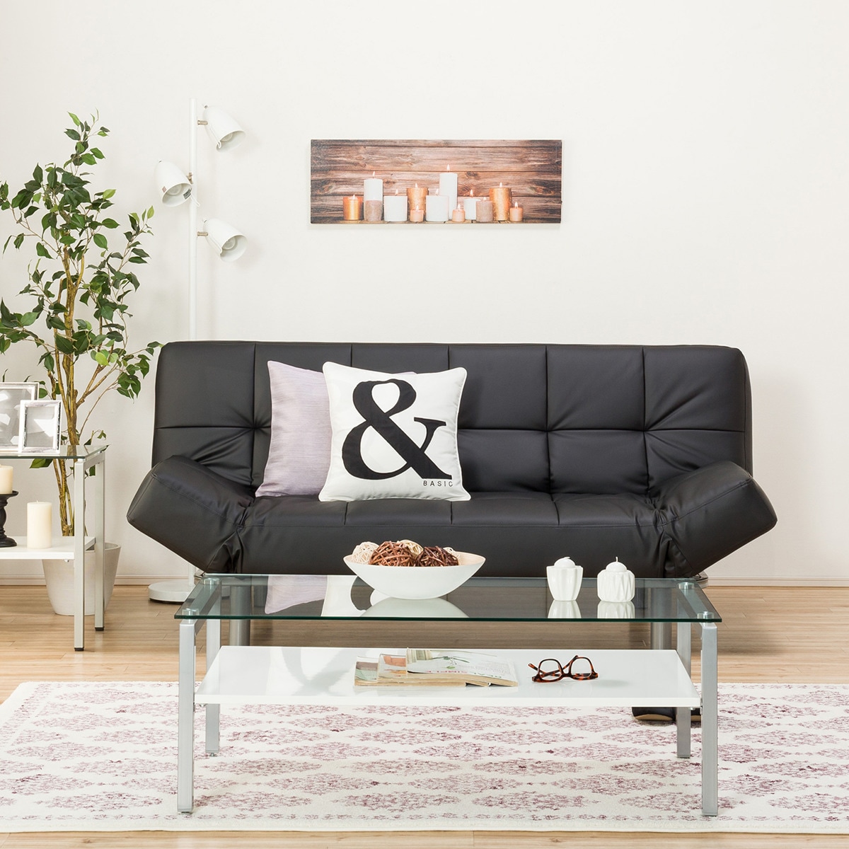 楽天市場】ソファベッド (Nシールド マークスAM BK) ブラック 幅183cm