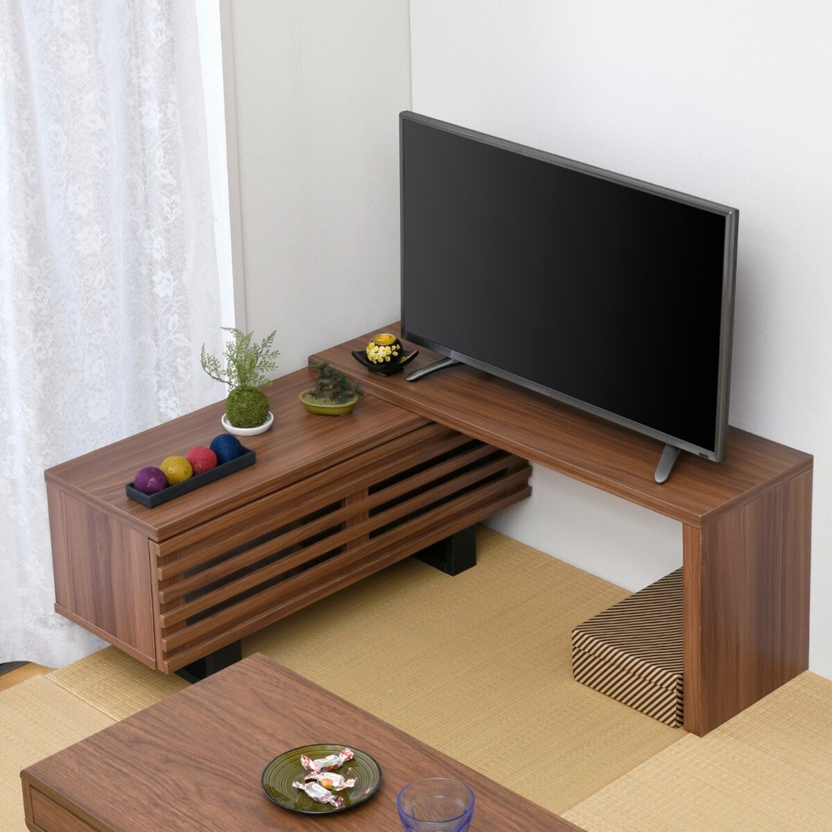 楽天市場】幅が伸縮する和モダンタイプのテレビ台 ニトリ メーカー直送