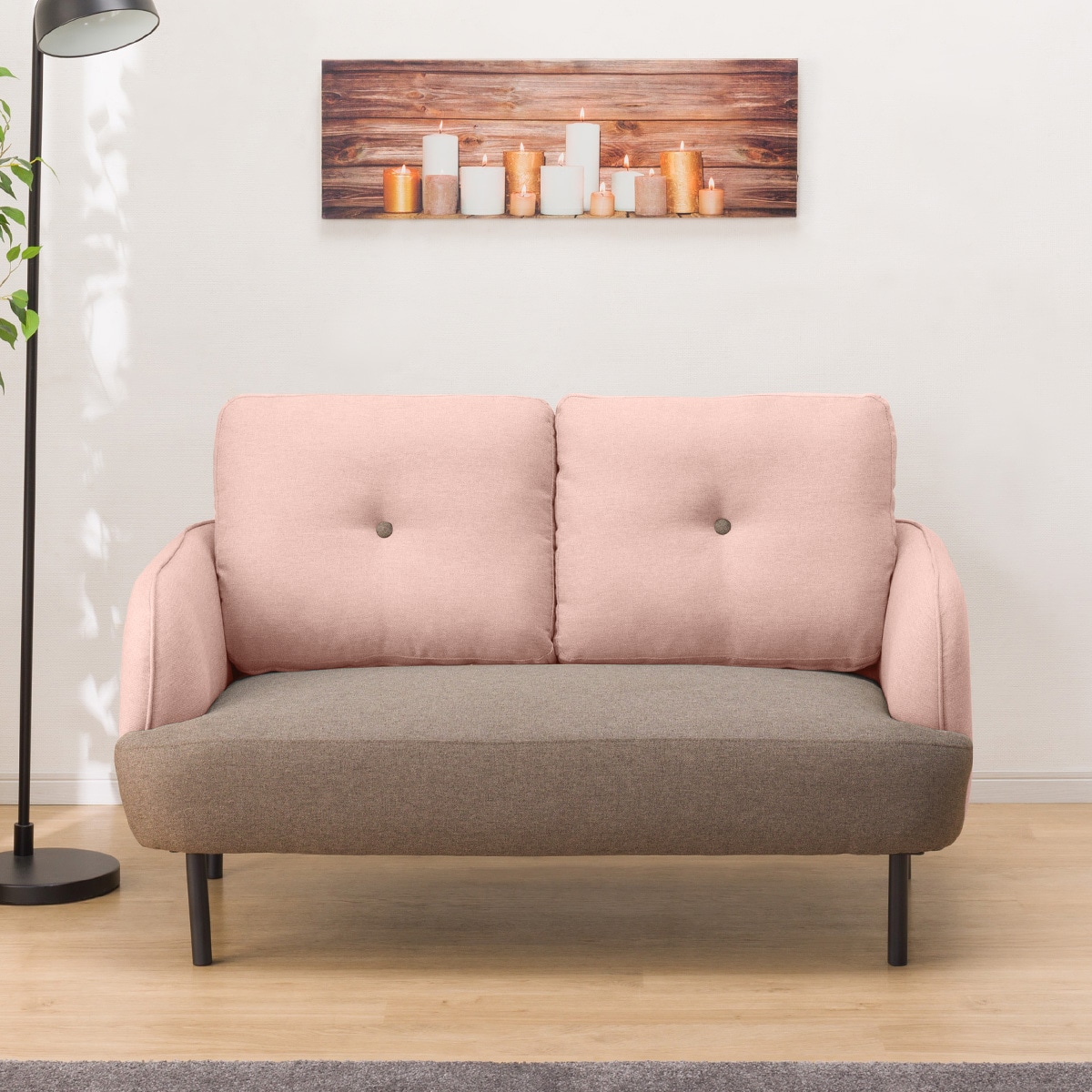 楽天市場】2人掛け 布張りソファ ツートーン (RO/MO) ニトリ 【配送員