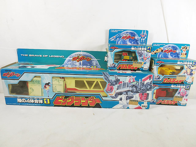 楽天市場】美品 タカラ 伝説の勇者ダ・ガーン陸の4体合体 ランド