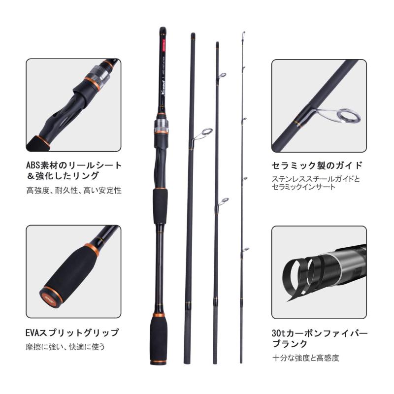 楽天市場】VUONG スピニングロッド/2.1M 7ft 青 EVAグリップ 釣り