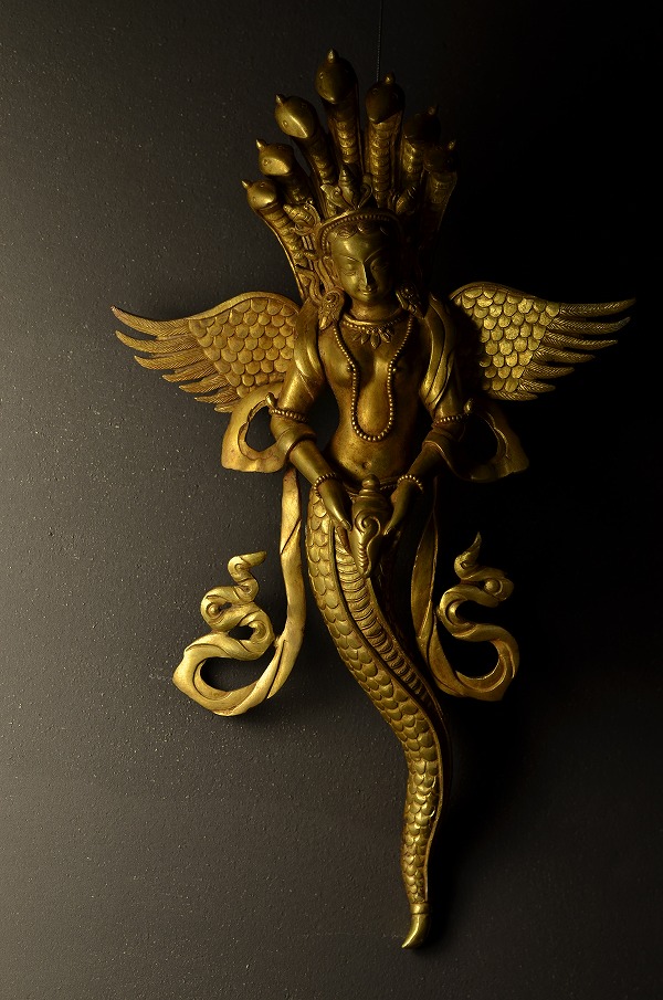 楽天市場】ナーガ（ナーギィ） 銅造鍍金彫金仕上げ : 仏像仏画チベット