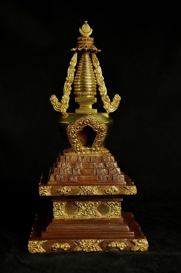 楽天市場】仏塔（ストゥーパ） 銅造鍍金彫金仕上げ : 仏像仏画チベット